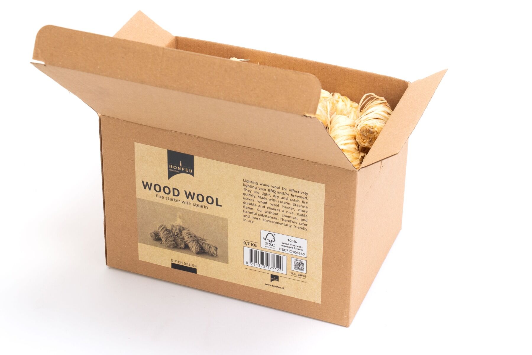 BonFeu Virutas de Madera para Encender 0,7 kg - 60 piezas BonFeu Virutas de Madera para Encender 0,7 kg - 60 piezas