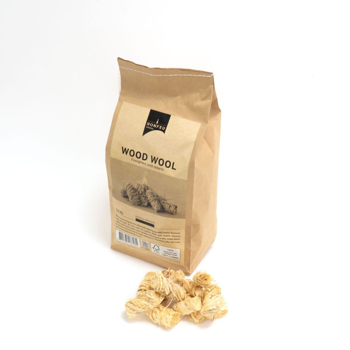 Virutas de madera para encender 1,5 kg BonFeu