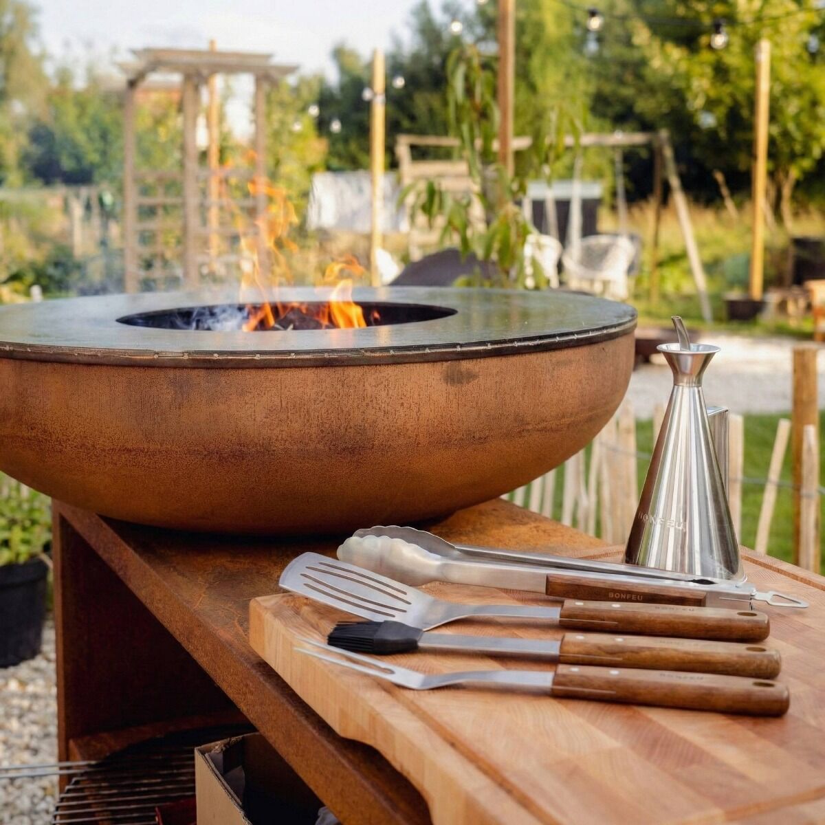 Utensilios barbacoa 4 piezas BonFeu BonTool