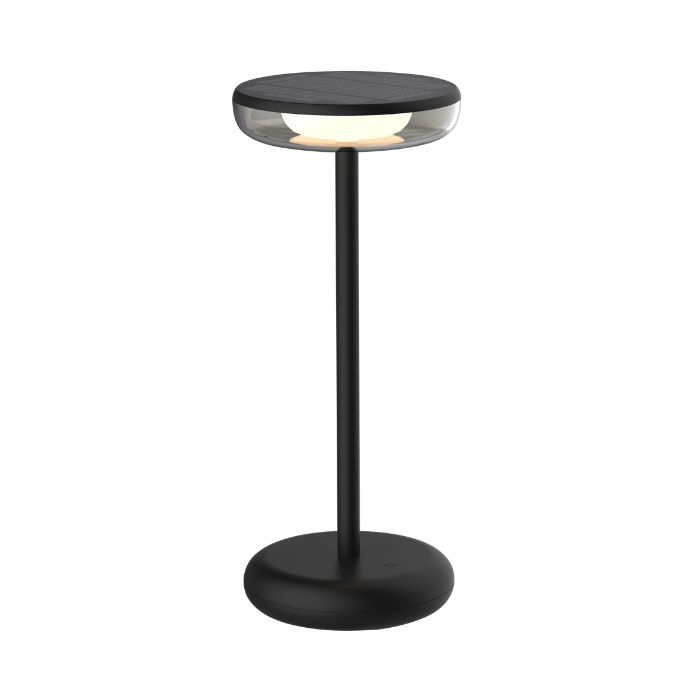 ZOLUNA Lámpara Solar de Mesa Bobbie Negro