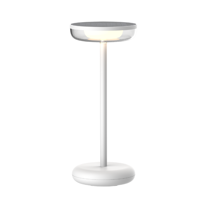ZOLUNA Lámpara Solar de Mesa Bobbie Blanco