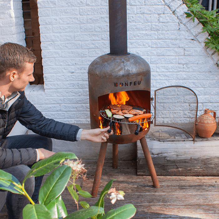 BonFeu BonBono Chimenea Exterior Óxido