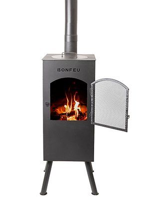 BonFeu BonCarré QLP Negro Chimenea Exterior