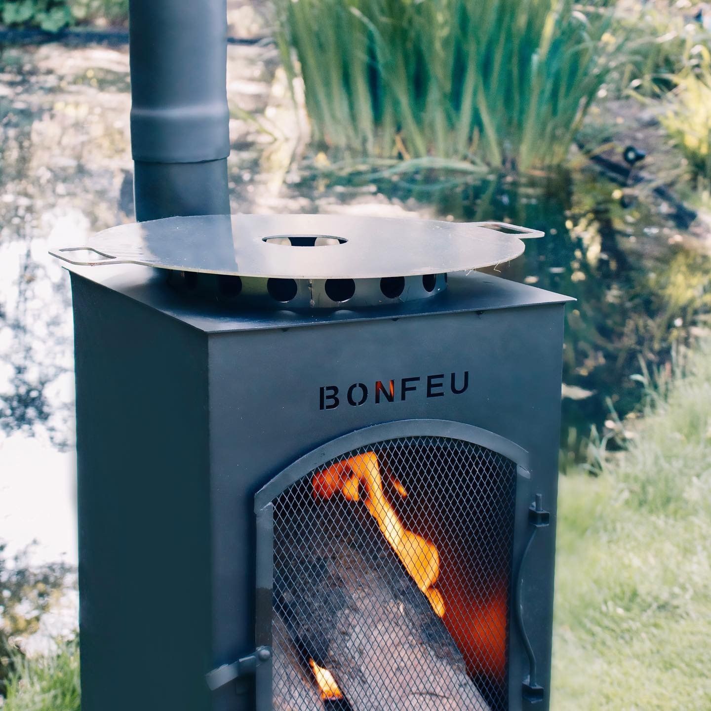BonFeu BonCarré QLP Negro chimenea de jardín