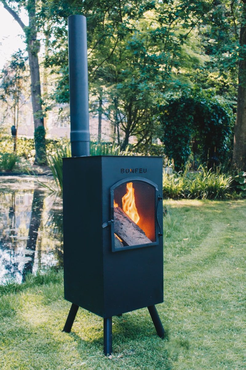 BonFeu BonCarré QLP Negro chimenea de jardín