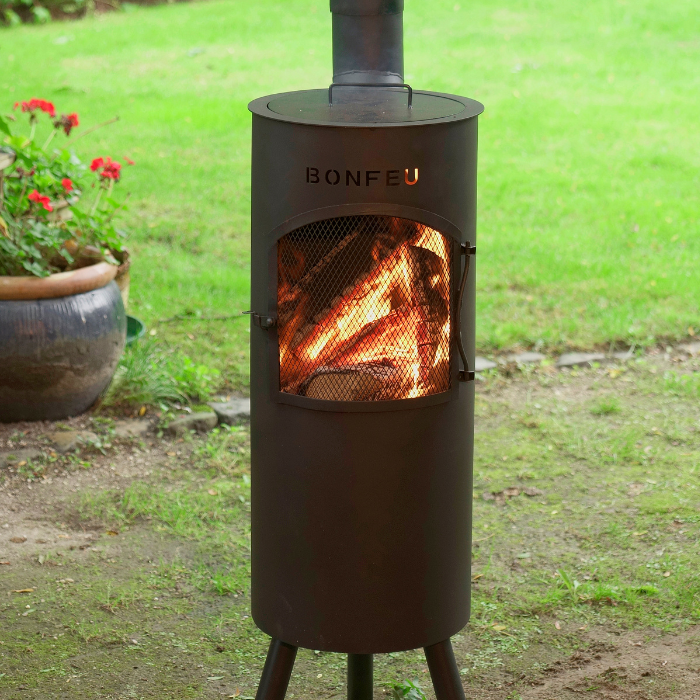 BonFeu BonGiano LP Negro Chimenea Exterior