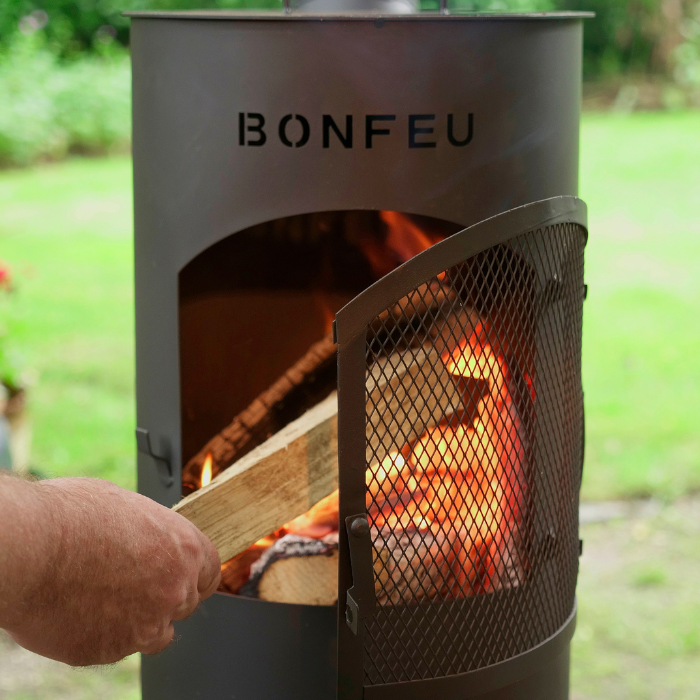 BonFeu BonGiano LP Negro Chimenea Exterior