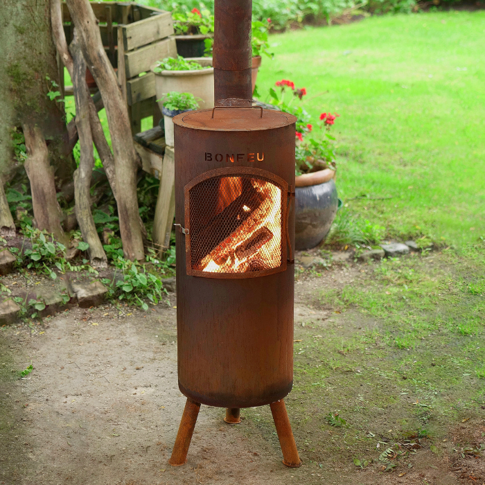 BonFeu BonGiano LP Corten Chimenea exterior 