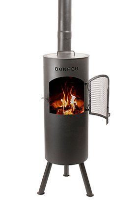 BonFeu BonGiano LP Negro Chimenea Exterior