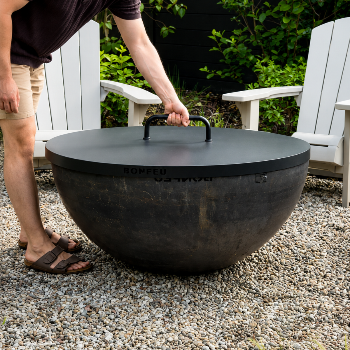 Pebetero de leña BonBowl Pro 100 cm BonFeu