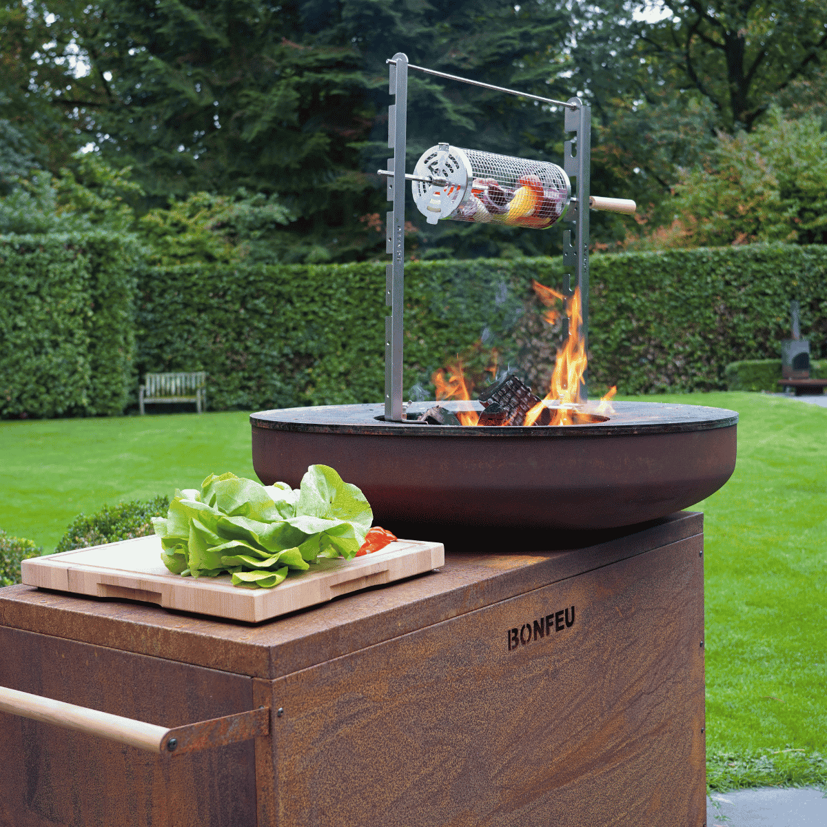 Barbacoa plancha BonBiza Island XL corten BonFeu