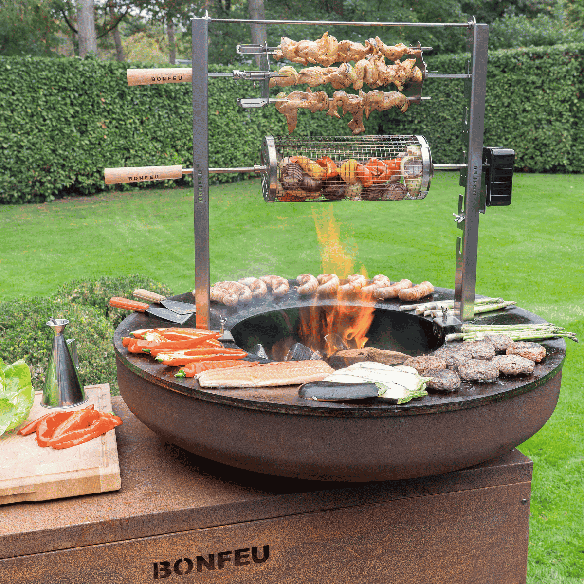 Barbacoa plancha BonBiza Island XL corten BonFeu