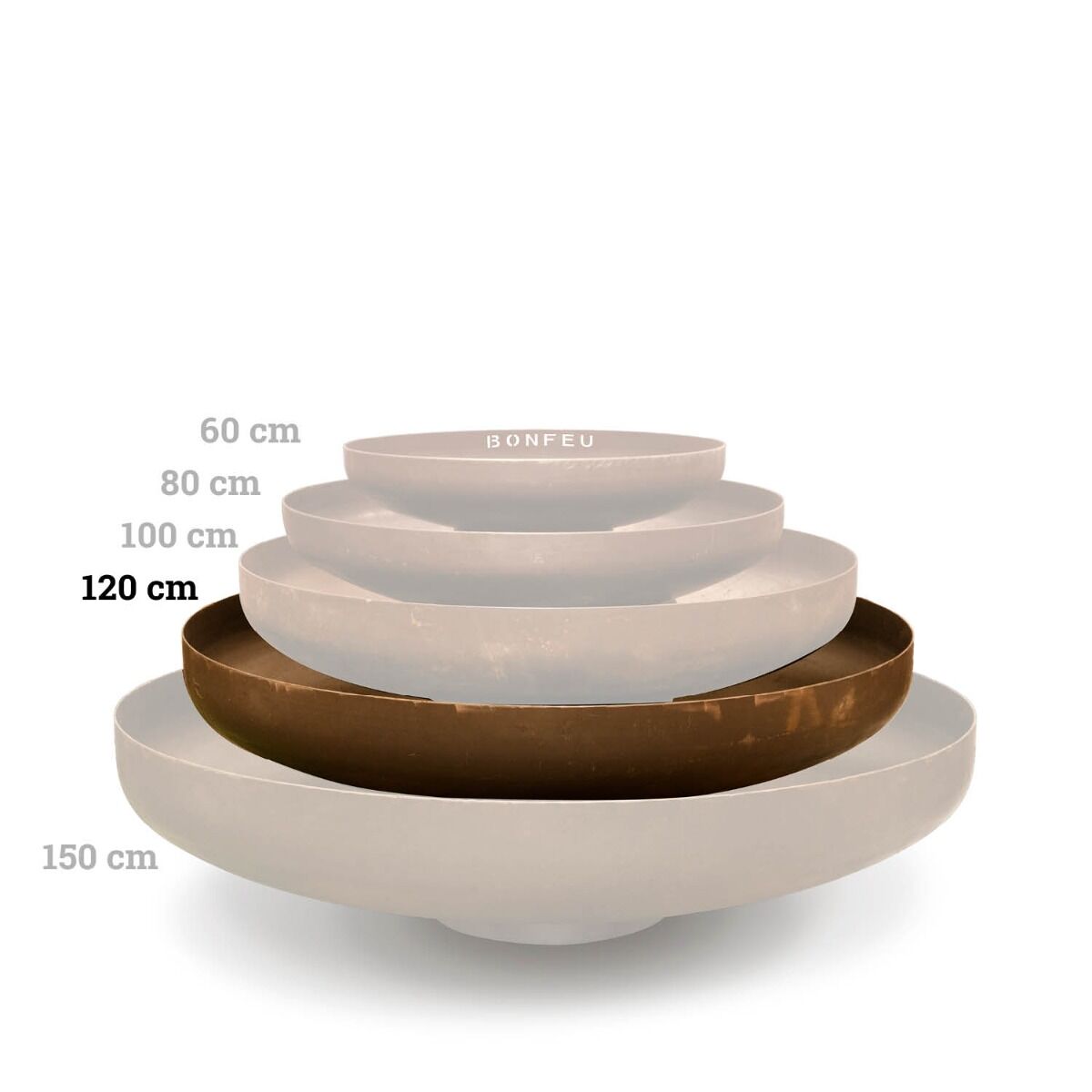 BonFeu Cuenco de fuego acero corten Ø120 cm
