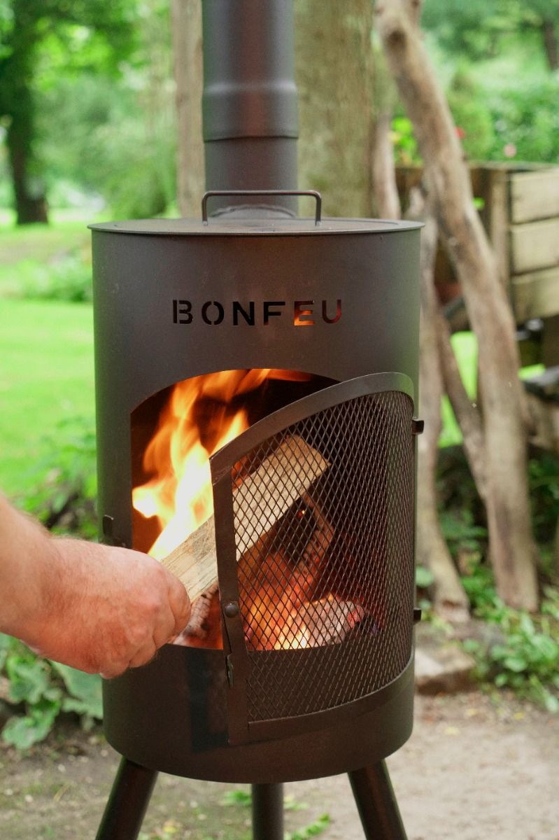 BonFeu BonGiano SP Negro chimenea de jardín