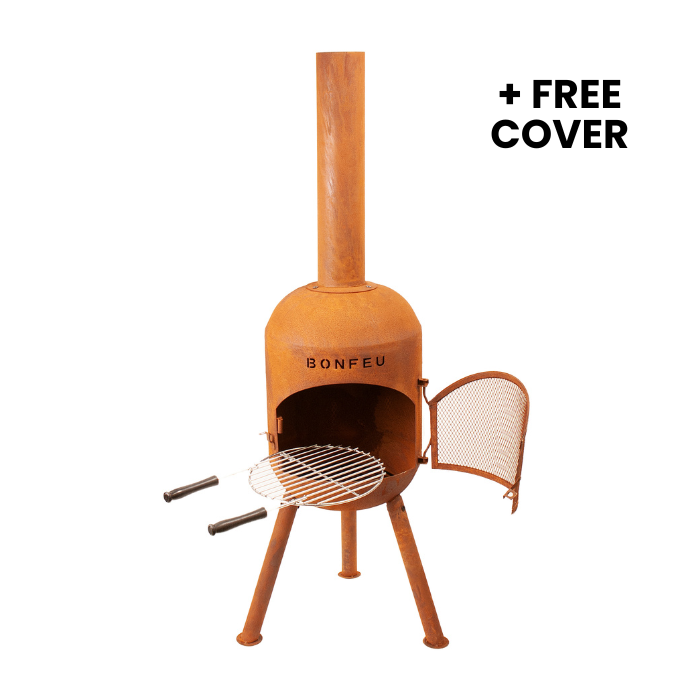 Chimenea de jardín BonSolo óxido BonFeu