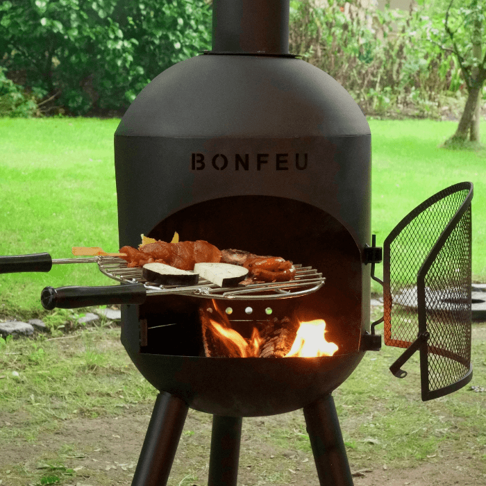 Chimenea de jardín BonSolo negra BonFeu
