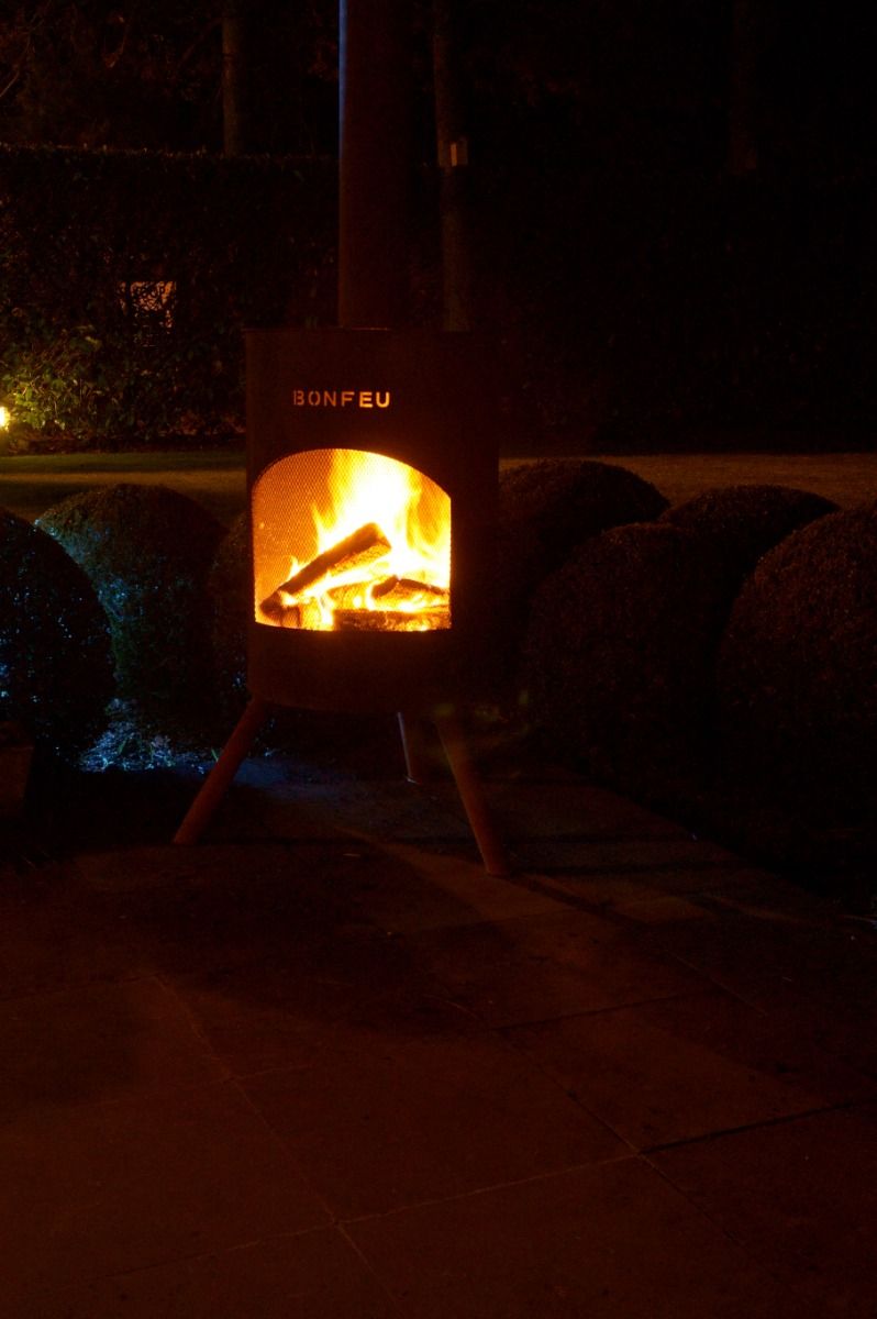 BonFeu BonTon 60 Negro chimenea de jardín