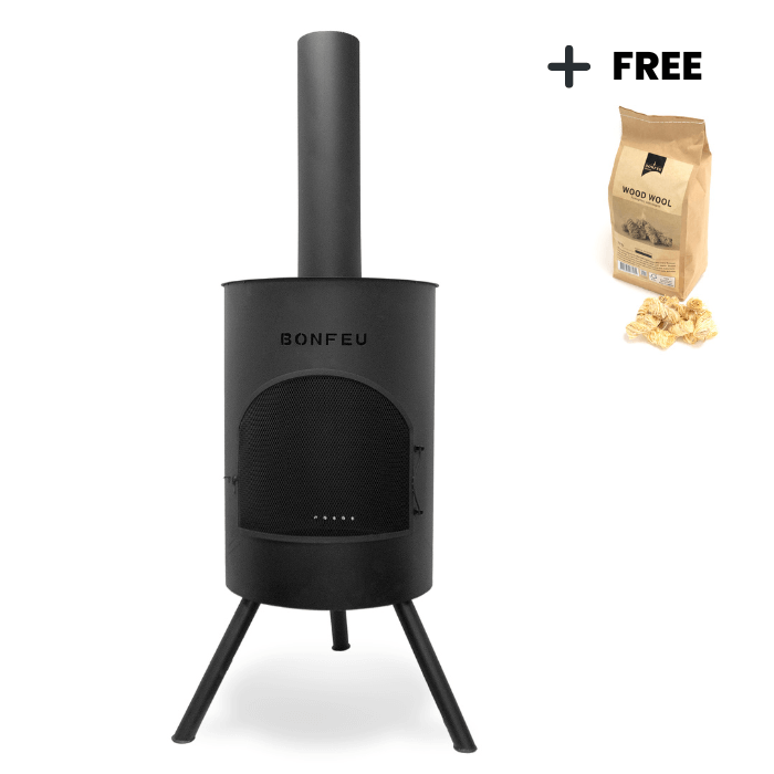 BonFeu BonTon 60 Negro Chimenea exterior