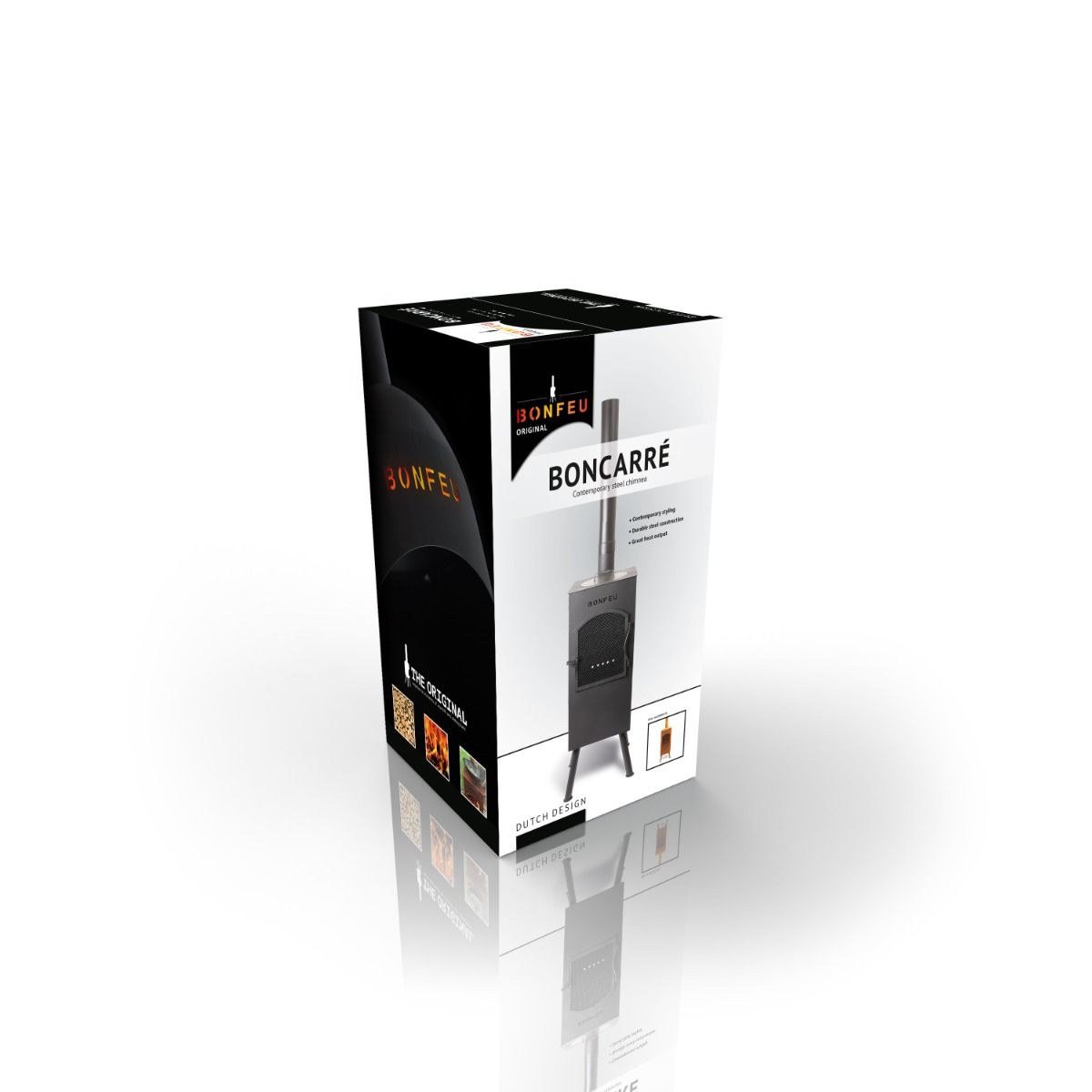 BonFeu BonCarré QLP Negro chimenea de jardín