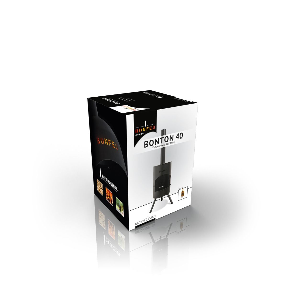 BonFeu BonTon 40 Negro chimenea de jardín