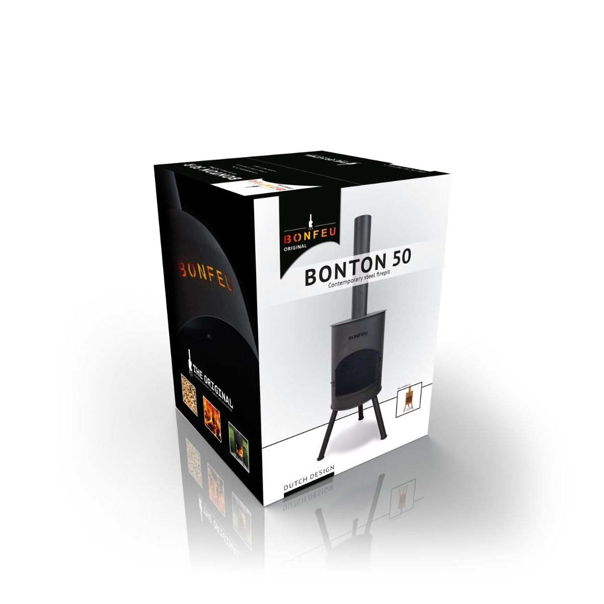 BonFeu BonTon 50 Negro chimenea de jardín