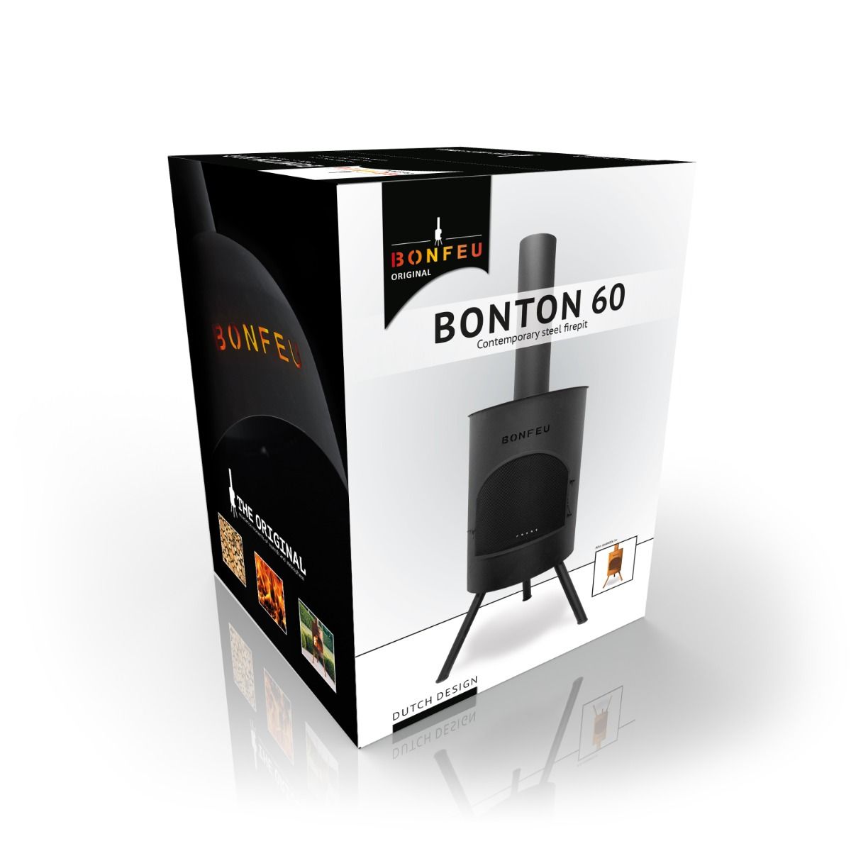 BonFeu BonTon 60 Negro chimenea de jardín