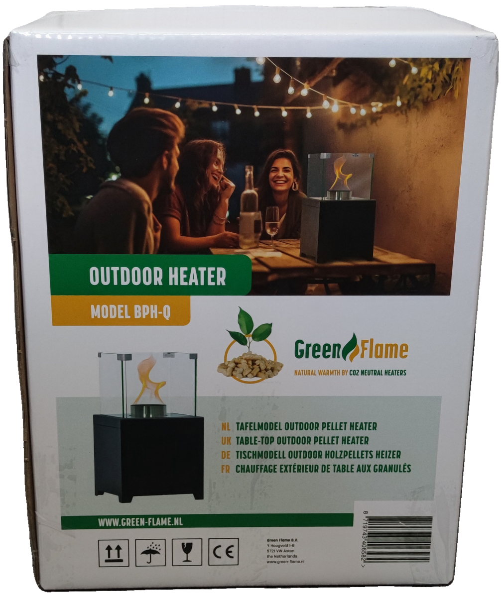 Green Flame Chimenea de Mesa de Pellets