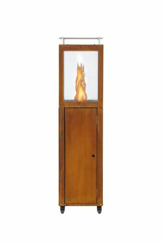 Estufa exterior de pellets en acero corten Green Flame