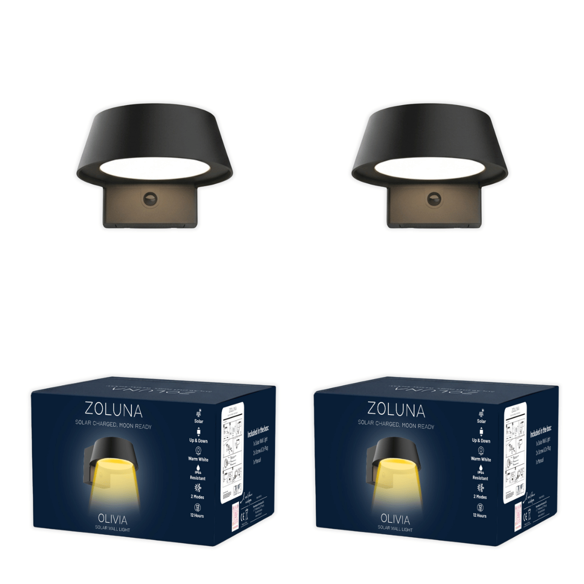 Pack ahorro ZOLUNA 2x aplique exterior Olivia