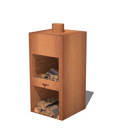 FORNO Chimenea exterior Stig Acero Corten