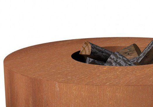 FORNO Mesa de fuego Acero Corten Redondo (Ø125)