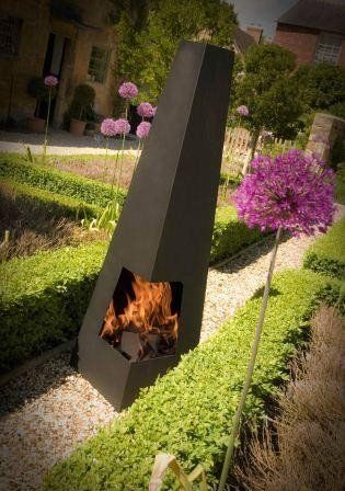 GardenMaxX Chacana negro chimenea exterior