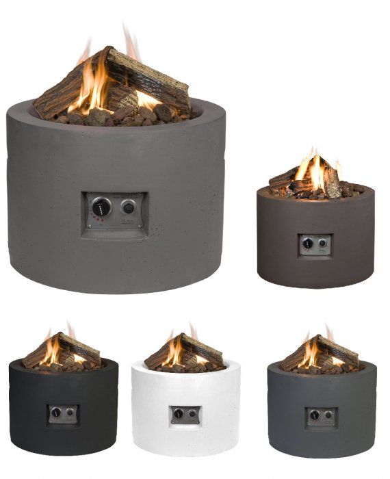 Happy Cocooning Mesa de Fuego Redonda Antracita