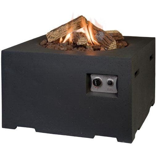 Happy Cocooning Mesa de Fuego Cuadrada Negra