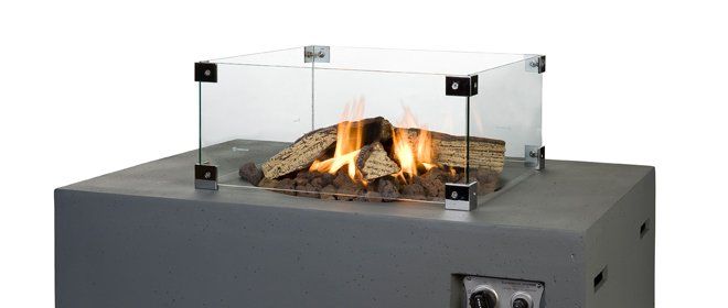 Happy C. Mesa de Fuego Cuadrada Antracita