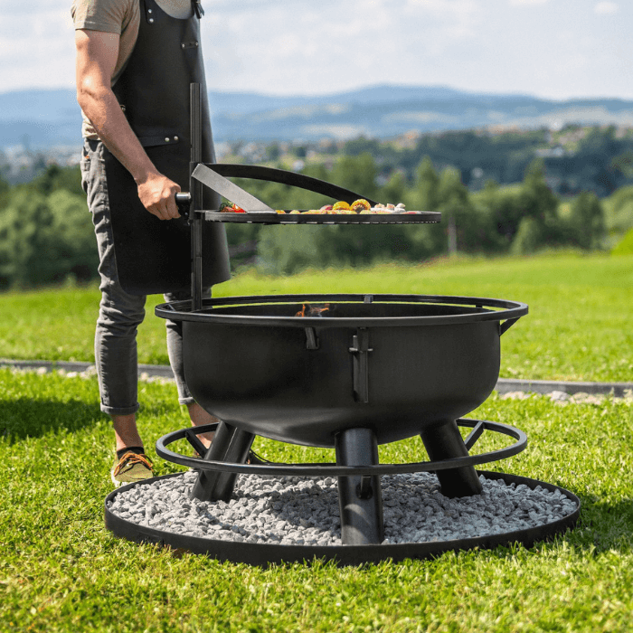 CookKing Cuenco de fuego Base Cuadrado para Piedras Deco