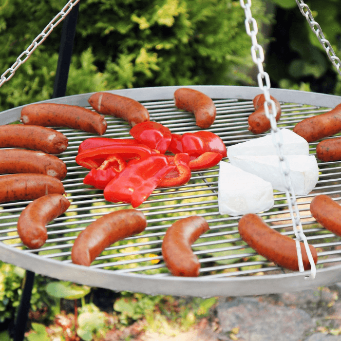 CookKing Parrilla de Acero Inoxidable ø 80 cm