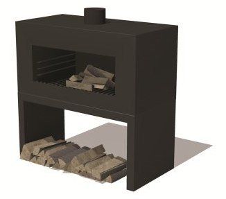 FORNO Chimenea exterior Enok Negro