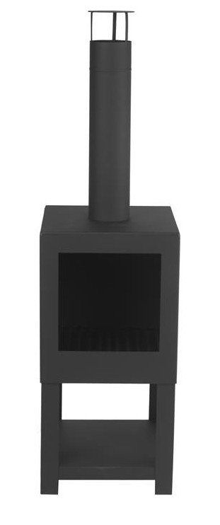 Esschert Chimenea exterior con Leñero Negro