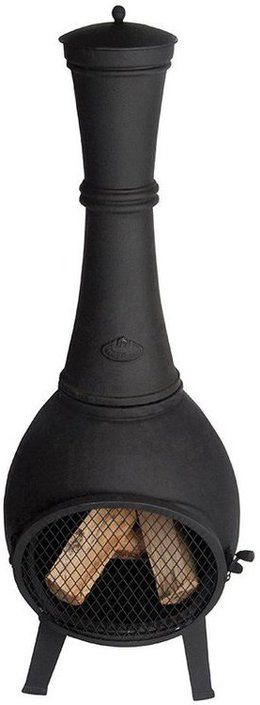 Esschert Calentador de Hierro Fundido para Patio (con puerta)