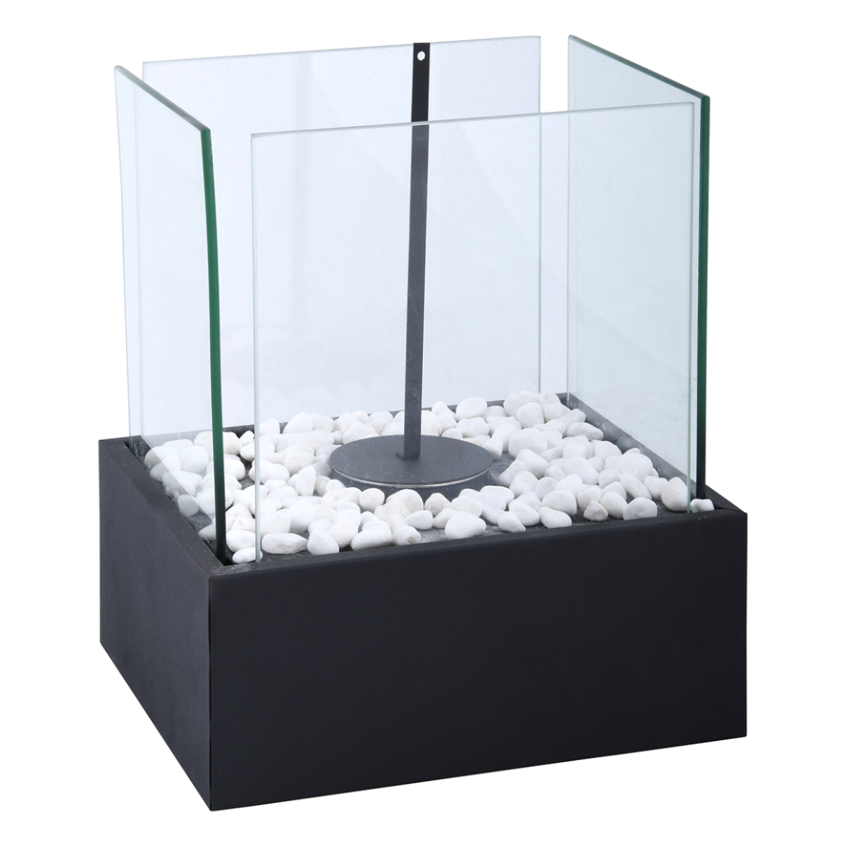 Esschert Chimenea de Mesa de Bioetanol Rectangular Atmósfera Negra