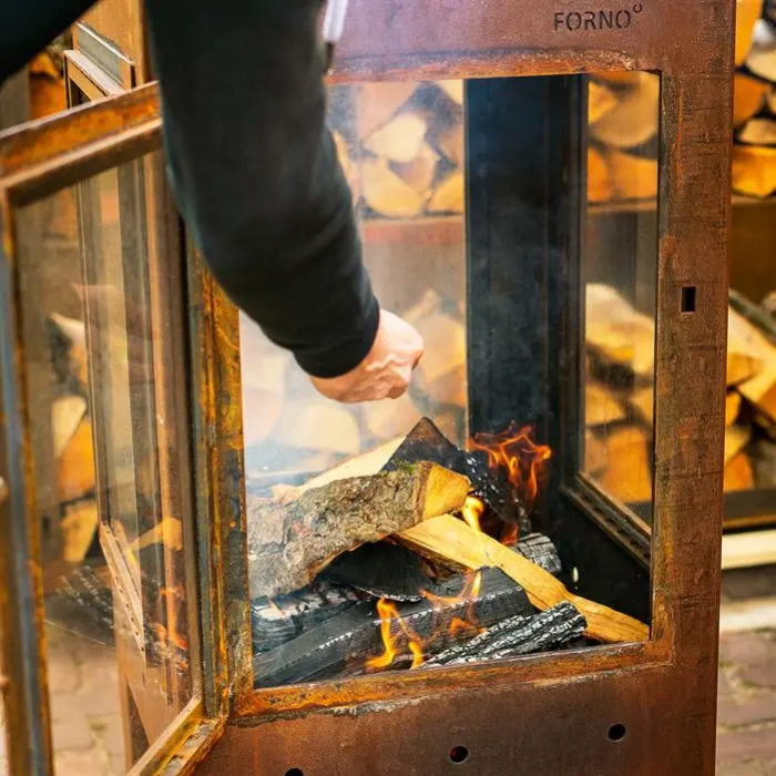FORNO Chimenea exterior Digna Acero Corten
