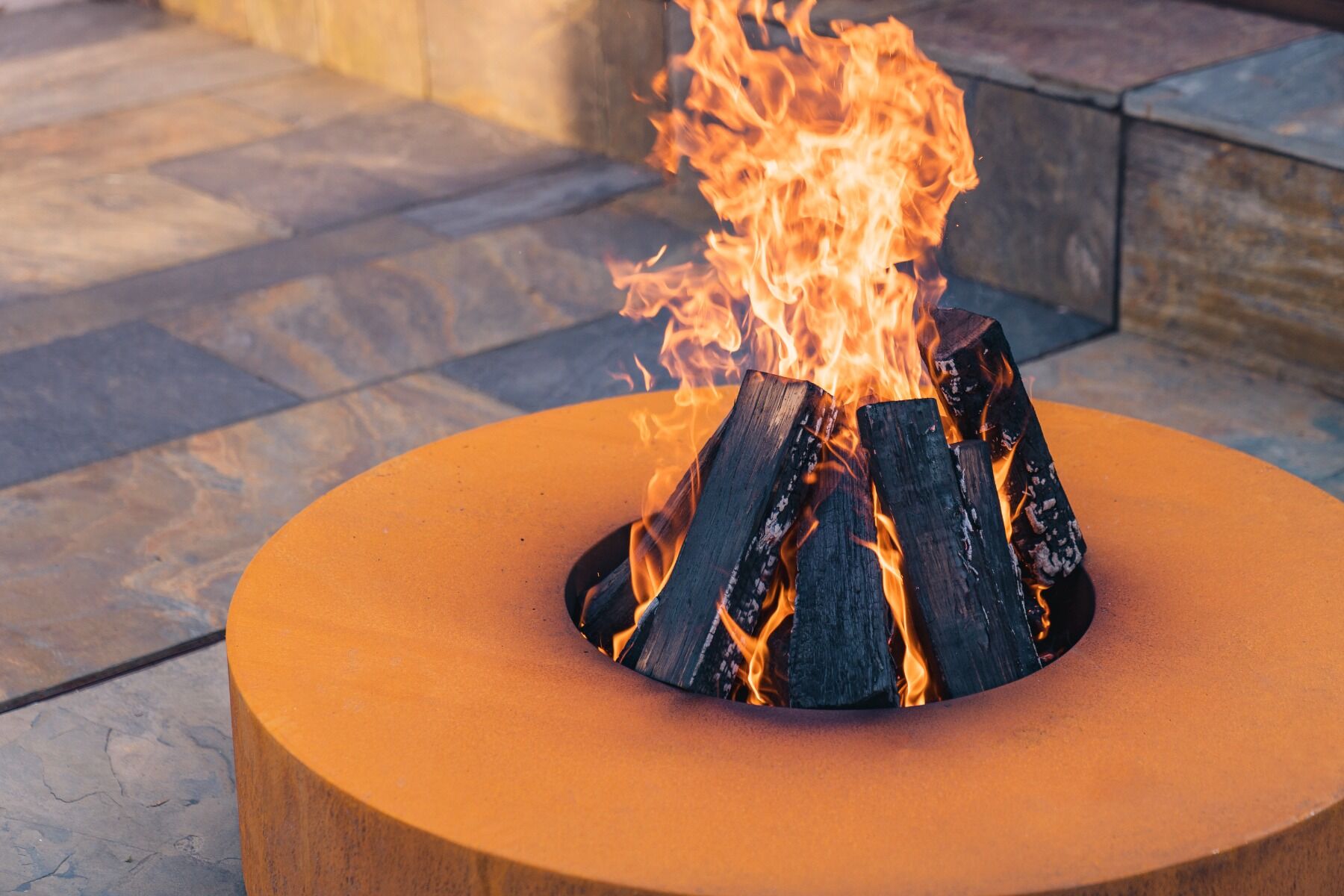 FORNO Mesa de fuego Acero Corten Redondo (Ø125)