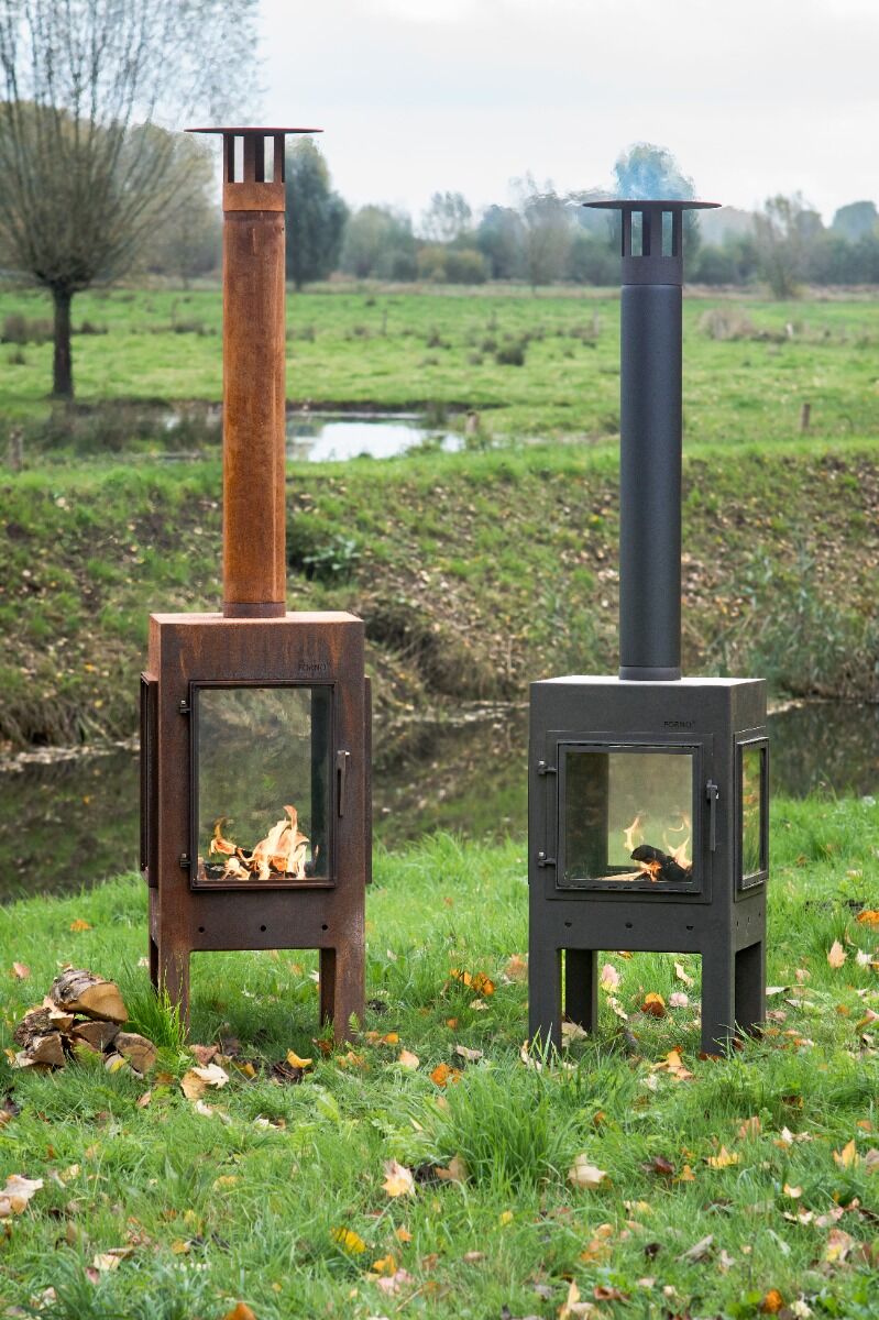 FORNO Chimenea exterior Digna Negro