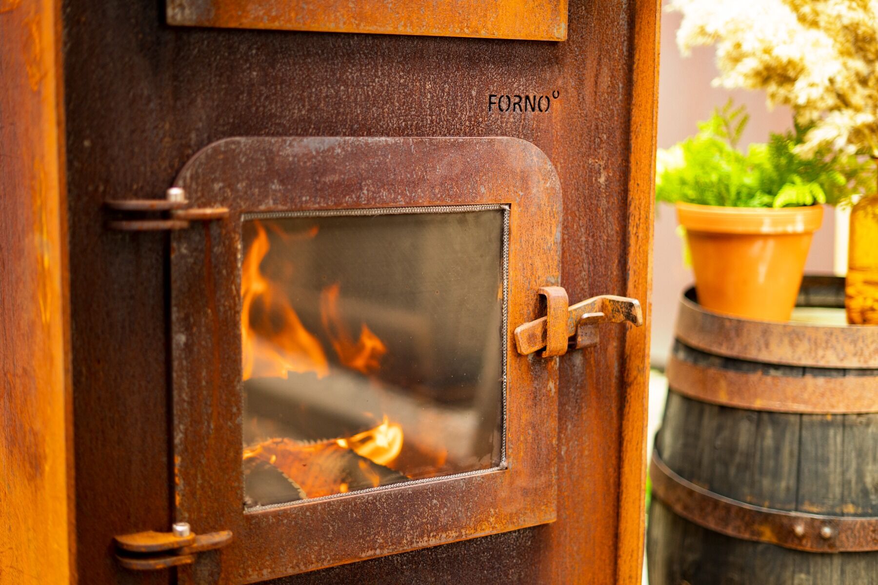 FORNO Chimenea exterior Gap Acero Corten