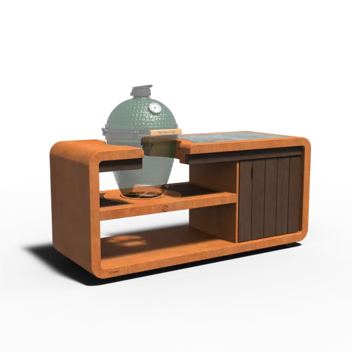 Estación kamado de acero corten FORNO