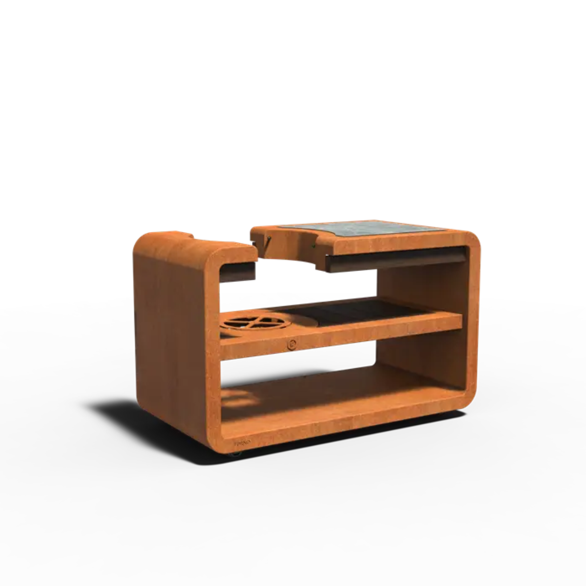 Estación kamado de acero corten FORNO