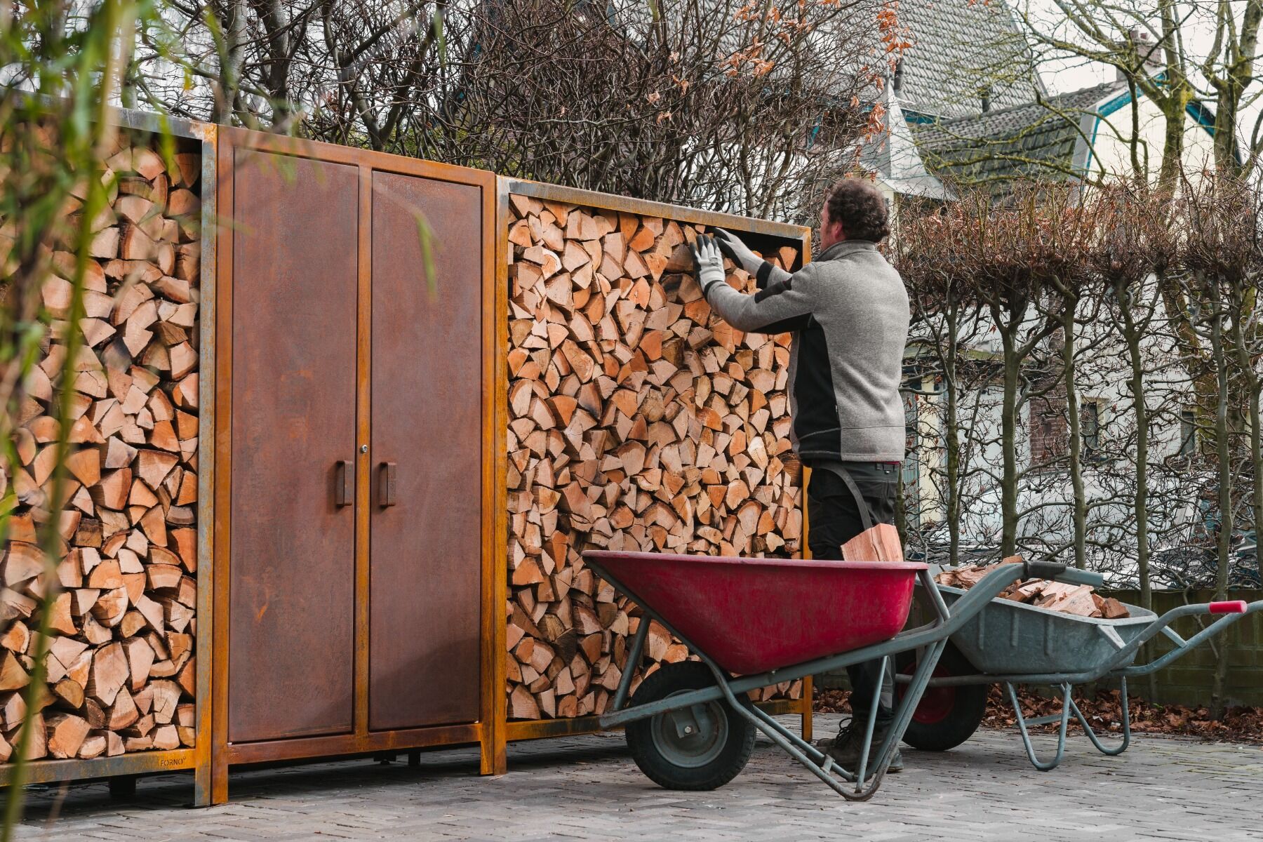 FORNO Almacén de madera Acero Corten (7 dms.)