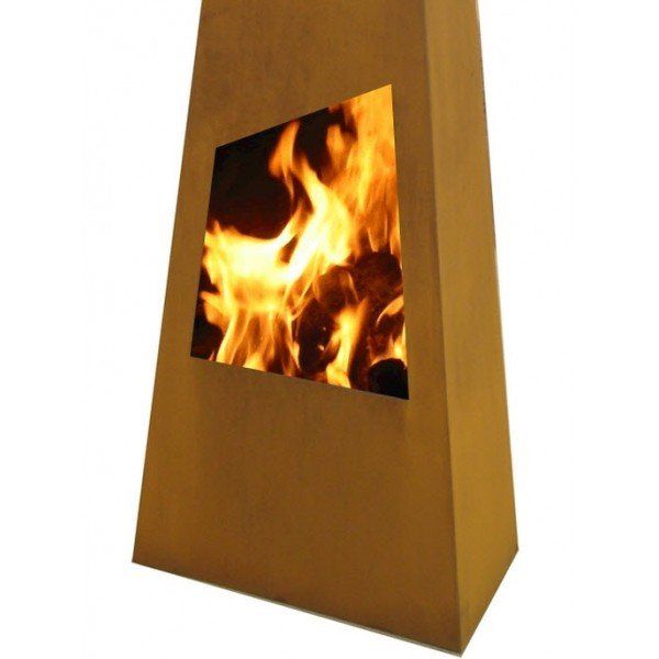 GardenMaxX Chingo XL Corten chimenea exterior