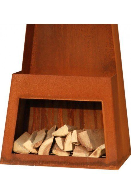 GardenMaxX Pular Corten chimenea exterior